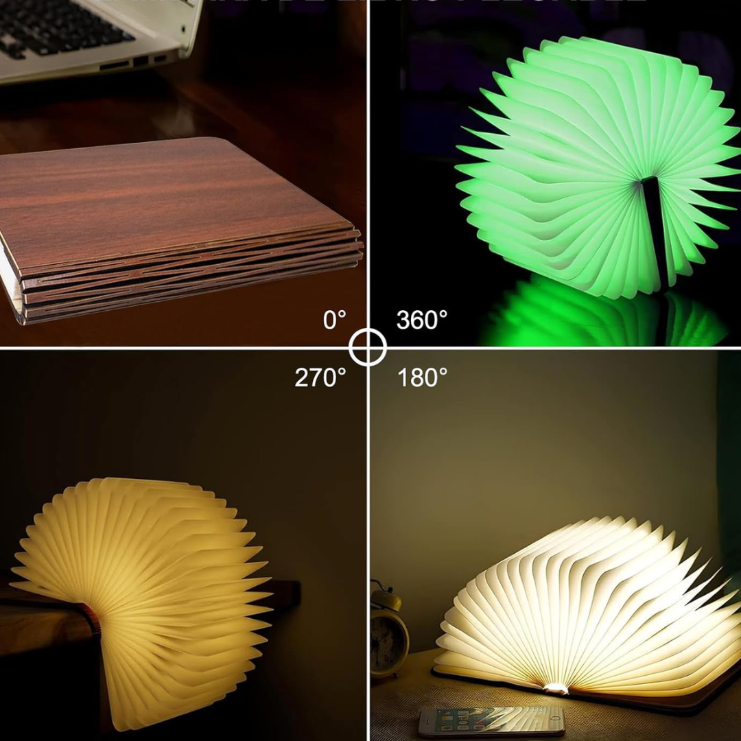 Lámpara con Forma de Libro Plegable