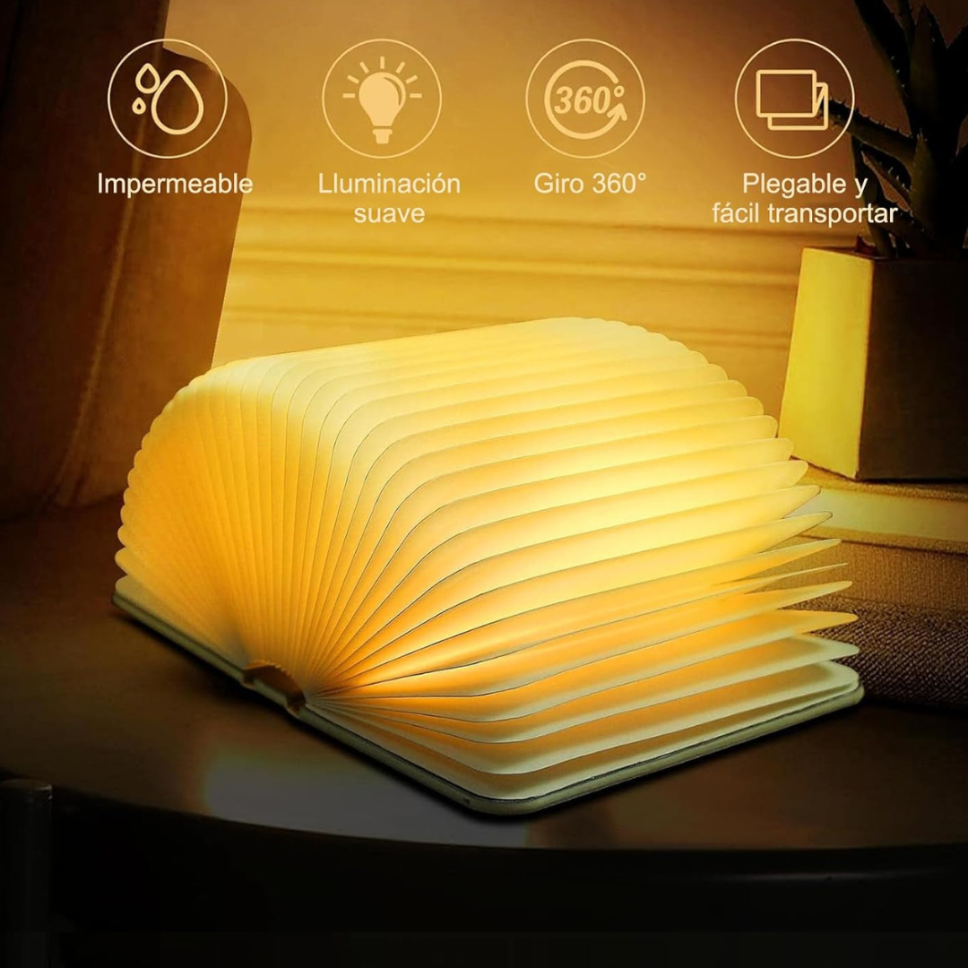 Lámpara con Forma de Libro Plegable